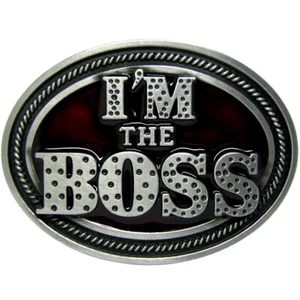 I'M the Boss Fashion Fun Lega Metallo Uomo Fibbie Cintura Fibbie Metallo - Foto 1 di 6
