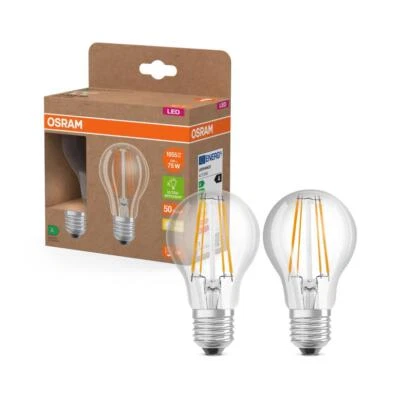 2er Set OSRAM E27 LED Lampe Classic matt 5W wie 75W warmweißes Licht 2700K - Bild 1 von 4