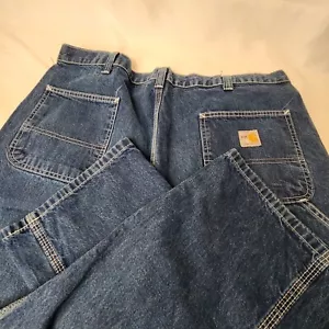 Carhartt FR - 40x32 Flame Resistant Men’s Carpenter Blue Denim Jeans # 290-83 - Picture 1 of 13