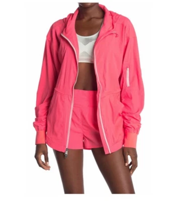 Chaqueta con Capucha Free People Movement Vivid Coral Run Wild Talla M Mediana NUEVA NUEVA CON ETIQUETAS Foto 1 de 4