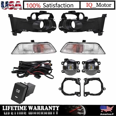 Fit For 2015-2017 Ford Mustang Fog Lights Turn Signal Lamp Assembly w/Cover Wire - Image 1 of 4