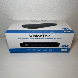 VisionTek VT4500 Doble Pantalla 4K USB 3.0 y Estación de Acoplamiento USB-C con Alimentación - Imagen 1 de 5