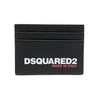 DSQUARED2 TUMBLED LEATHER LOGO CARDHOLDER PORTACARTE CCM0015251038882124 - Imagen 1 de 4