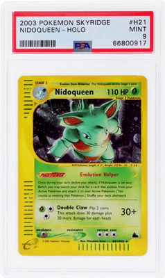 2003 Pokemon Skyridge Nidoqueen Holo #H21 PSA 9 - Image 1 of 2