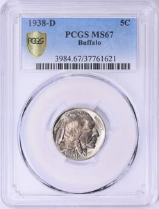 1938-D Buffalo Nickel PCGS MS-67 (Toned) - Picture 1 of 3