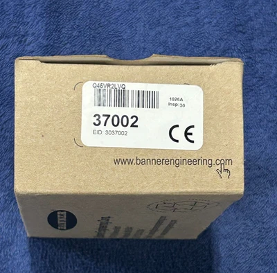 NEW - BANNER Q45VR2LVQ 37002 PHOTO-EYE RETRO 3"-30FT RANGE 90-250VAC 5P (W-08) - Image 1 of 4