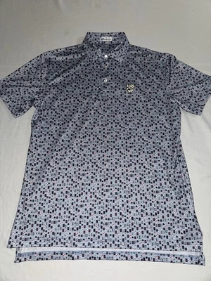 Polo deportivo Peter Millar Crown azul para hombre estampado de botellas medianas “Hamilton Farms GC” Foto 1 de 4