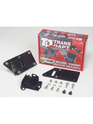 Trans-Dapt Motor Mount Bolt-On 1 in Offset Steel Rubber Pads LS-Series E (4595) - Image 1 of 4
