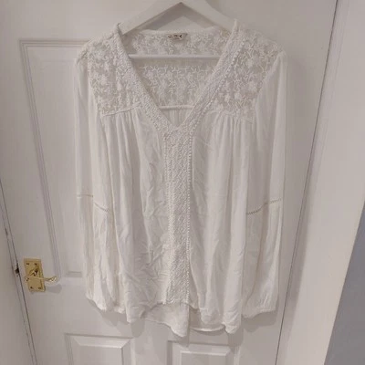 M&co cheesecloth blouse ethnic tunic festival boho hippy prairie uk 14  - Image 1 of 4