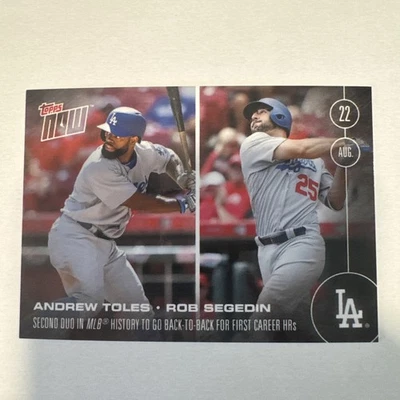 2016 Topps Now #384 Andrew Toles Rob Segedin second duo in mlb history to... - Image 1 of 2