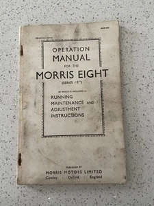 Operation Manual for the Morris Eight (Series E) 1953 Edition - Picture 1 of 9