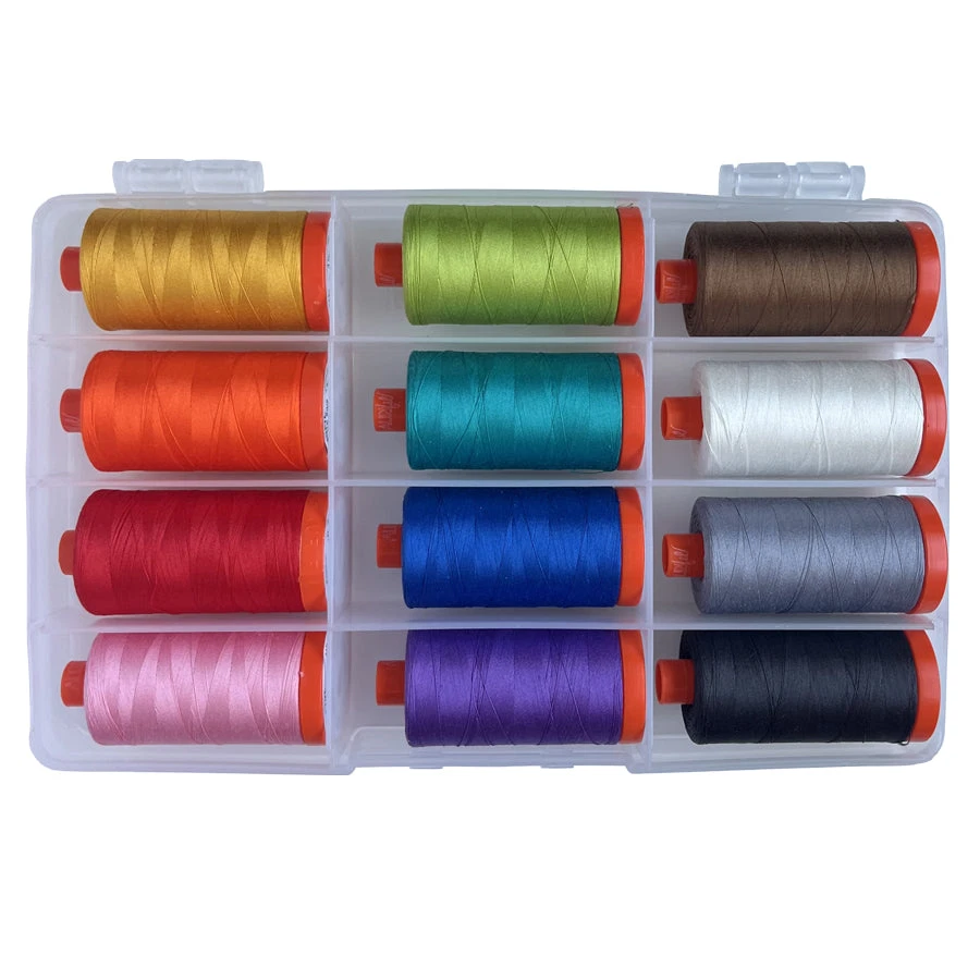 10th Anniversary Collection by Cherrywood Fabrics 100% Cotton 12 Large Spools - Image 1 of 2