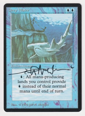 Signed Deep Water Proof LP The Dark Artist Jeff A. Menges 1994 WOTC MTG Magic AP - Image 1 of 2