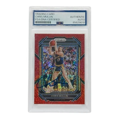 Chris Mullin Autografiado 2023 Panini Rojo Prizm PSA Autenticado Foto 1 de 2
