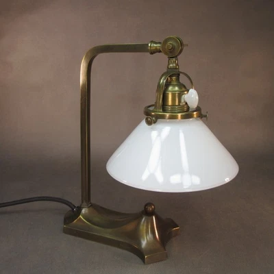 Kleine Jugendstil Lampe Schreibtischlampe Antik Tischlampe Retro Tischleuchte - Bild 1 von 4