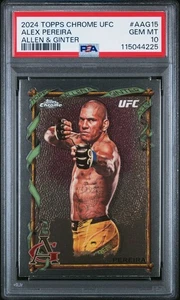 2024 Topps Chrome UFC #AAG15 Alex Pereira – Allen & Ginter - PSA 10 Gem Mint 💎 - Picture 1 of 2