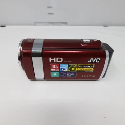 JVC Everio GZ-HM445 Digital Camcorder Red Untested No Charger - Image 1 of 4