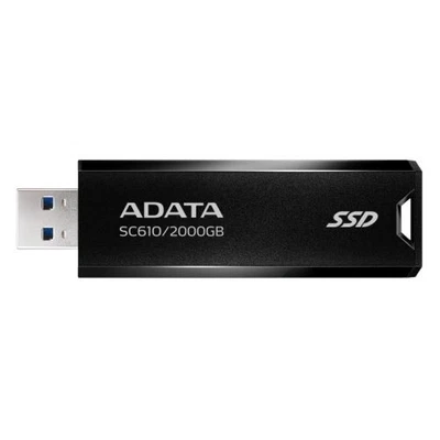 Adata Sc610 2Tb Pocket Size External Ssd Usb 3.2 Gen2 Type-A Capless Retractable - Image 1 of 2