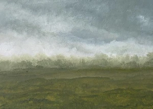 ACEO Original Oil Painting, Landscape Abstract Art, Emmer Plaxe, ATC Nature View - Picture 1 of 1