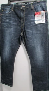 NEW Mens 40x30 Blue Denim Jeans Flex Fade Regular Taper S47 Pants Levi Strauss - Picture 1 of 7