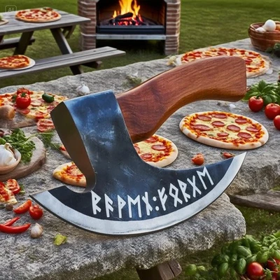 Cortador de hacha de pizza personalizado - Herramienta de cocina única grabada personalizada regalo para él Foto 1 de 4