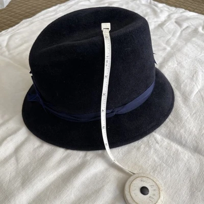 Lola Hats women's blue felt high crown fedora - Image 1 of 4