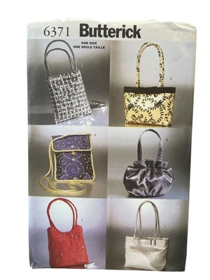 Butterick 6371 Evening Bags Sewing Pattern One Size Vintage - Image 1 of 2