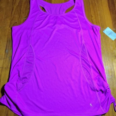 Danskin Now Womens XL Purple Active Tank Top Sleeveless Drawstring Dri-More - Image 1 of 4