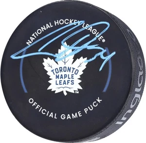 Auston Matthews Toronto Maple Leafs Signed Official Game Puck - Picture 1 of 3