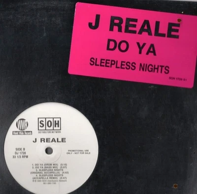 J Reale - Do Ya / Sleepless Nights 12 Inch Vinyl Single (12 Inch Record, Promo) - Image 1 of 3