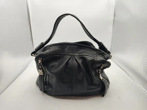 B MAKOWSKY Bolso de Mano Hobo de Cuero Negro Boho Motociclista Cremallera Cartera de Hombro - Imagen 1 de 15