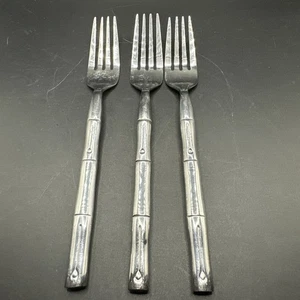 Hamilton Silversmith Stainless Bamboo 3- Dinner Forks - Picture 1 of 9