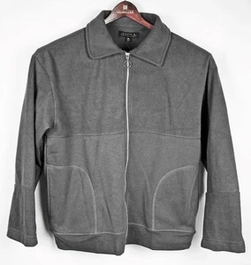 Chaqueta Joseph A para mujer M cremallera completa polar ropa deportiva top informal gris $88 NUEVA - Imagen 1 de 7