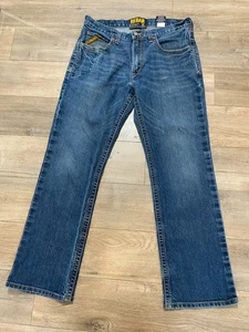 Jeans Ariat M4 Barras de Refuerzo Bota Baja Para Hombres 34X32 Western Bordados Puntada Gruesa Azul - Imagen 1 de 10