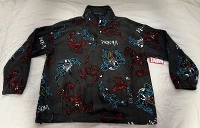 Marvel Venom Pullover a Presión Microfleece Gráfico Chaqueta Ligera Nuevo 2XL Foto 1 de 4