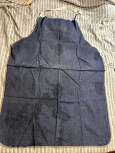 Grembiule vintage invecchiato indaco denim cimosa officina ABBIGLIAMENTO DA LAVORO Pontiac Plant - Foto 1 di 12