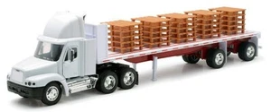 NEW RAY 1/32 Freightliner Century Class w/Flatbed Trailer & Pallet Load NRY10593 - Picture 1 of 1