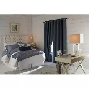 84 in Indigo Room Darkening Thermal Lined Grommet Single Curtain Panel - Picture 1 of 4