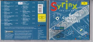 Gallois, Galway, Nicolet -Syrinx - The Art Of The Flute- CD near mint - Picture 1 of 1