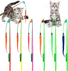 Cobee Cat Feather Toys, 6 Pcs Cat Feather Wands Interactive Worm Teaser Toy for