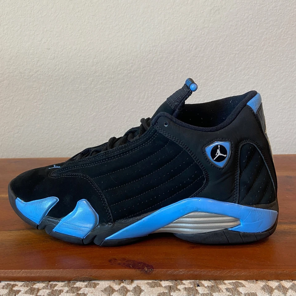 Talla 10.5 - Air Jordan 14 XIV Retro Negro Azul Universitario UNC 311832-041 con Caja Foto 1 de 4