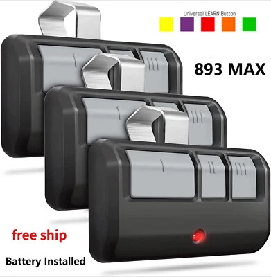 3 botones 893LM 893MAX para visera Liftmaster control remoto abridor de puerta de garaje Foto 1 de 4