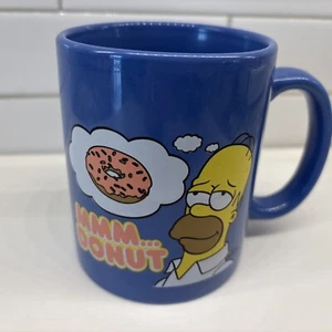 The Simpsons Coffee Mug Homer Simpson MMM…Donut Vintage 2014 Blue - Picture 1 of 5