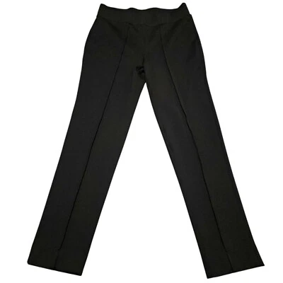 Boston Proper 裤子 尺寸 XS 弹力拉直腿 Pintuck 前下摆 黑色 — 第 1/4 张图片