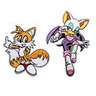 Lot De 2 Patchs Écussons Thermocollants - Sonic Renard Tails Fox Rouge The Bat