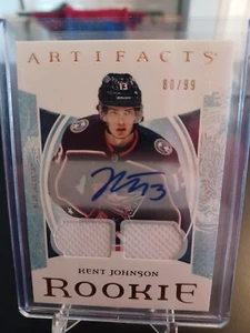 2022 Upper Deck Artifacts Autograph Materials KENT JOHNSON Rookie 80/99 - Bild 1 von 2