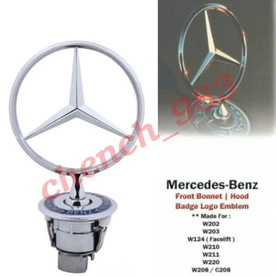 1x Para Mercedes-Benz Nuevo GENUINO Capó Estrella Emblema C160 C180 C200 C220 C230 C230 Foto 1 de 4