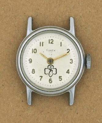 Винтажные часы с рекламным персонажем Timex Brownie Girl Scout - Изображение 1 из 2