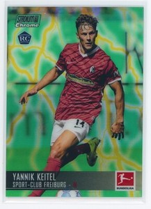 Yannik Keitel #39 Green Yellow Electric Charge /75 Stadium Club Chrome 2022
