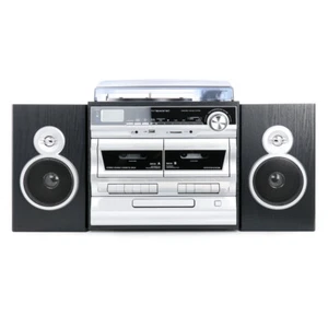 Trexonic Trx-11Bs 3-Speed Vinyl Turntable Home Stereo System Cd Player Double - Picture 1 of 1